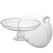 Boleira Wolff Prato para Queijo 19,5cm Cristal com Pé e Tamp