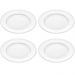 Conjunto 4 Pratos Rasos de Jantar em Cristal Wolff Pearl 28c