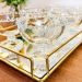 Conjunto 6 Taças de Cristal Pearl Sobremesa Wolff 200ml Mesa Posta Relevo Incolor