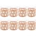 Conjunto 8 Copos Baixos de Vidro Wolff com Sisal 320ml Decorados Fibra Natural Rústicos