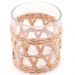 Conjunto 8 Copos Baixos de Vidro Wolff com Sisal 320ml Decorados Fibra Natural Rústicos