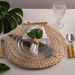 Conjunto Sousplat e Prato Raso 28cm em Cristal Pearl Wolff Transparente Mesa Posta