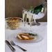Conjunto Sousplat e Prato Raso 28cm em Cristal Pearl Wolff Transparente Mesa Posta