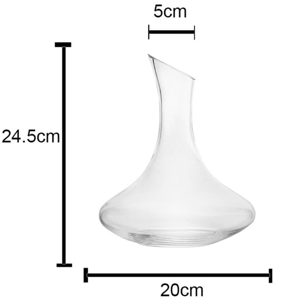 Decanter de Vinho Vidro 1,5L e 4 Taças de Cristal Bohemia Sommelier 580ml para Degustação