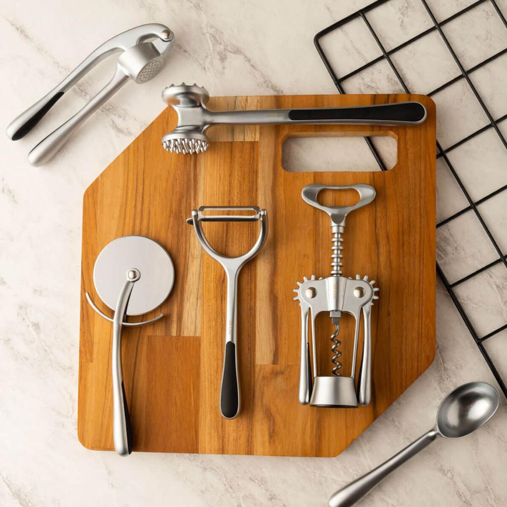 Descascador de Alimentos Manual em Aço Inoxidável Wolff Chef Pro com Cabo Antiderrapante