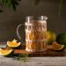 Jarra de Vidro Wolff 1L Fibra Natural e Alça Água Suco Drinks Pequena Decorada Mesa