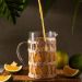 Jarra de Vidro Wolff 1L Fibra Natural e Alça Água Suco Drinks Pequena Decorada Mesa
