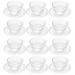 Jogo 12 Xícaras Cristal com Pires 180ml Café Chá Wolff Pearl Incolor Mesa Posta