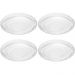 Jogo 4 Pratos de Sobremesa Wolff Pearl Cristal Rasos 20cm Pr