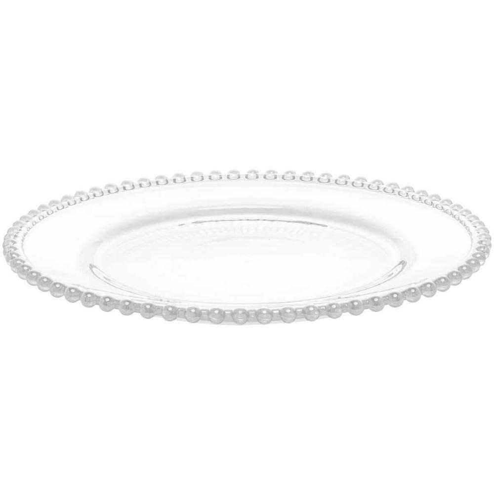 Jogo de Pratos Rasos 28cm de Cristal 20 peças Linha Pearl Wolff para Mesa Posta Restaurantes