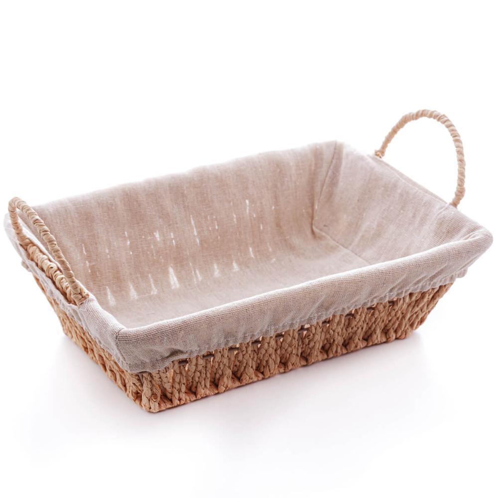 Kit 10 Cestas para Servir Porções Restaurantes 29x19x12cm Pães Forro Tecido Wolff Frutas Decoração