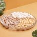 Kit 2 Petisqueiras de Cristal 3 Divisórias 23cm Wolff Pearl Doces Aperitivos Mesa Posta