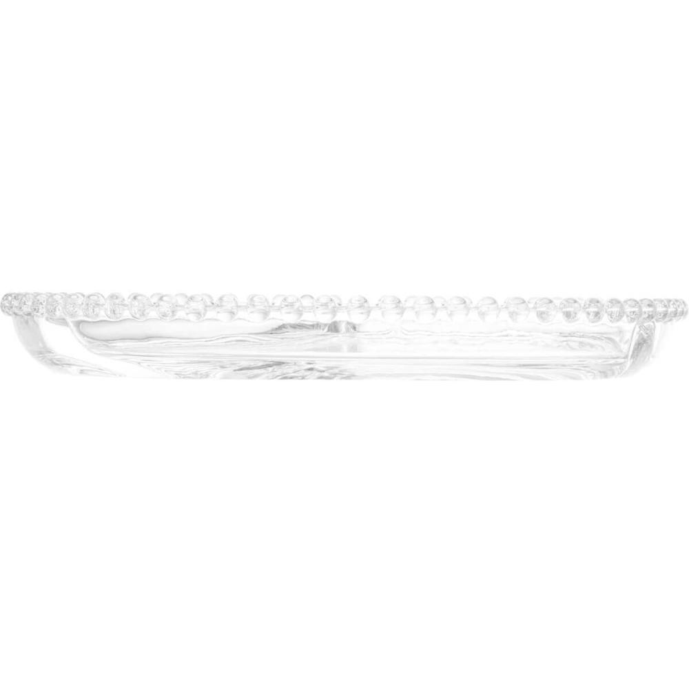 Kit 2 Petisqueiras de Cristal 3 Divisórias 23cm Wolff Pearl Doces Aperitivos Mesa Posta