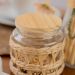 Kit 4 Potes Herméticos de Vidro 520ml Sisal Tampa Madeira Po