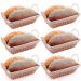 Kit 6 Cestas Papel 29x12cm Servir Pães Restaurantes Forro Tecido Frutas Decoração Retangulares Wolff