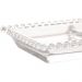 Kit 6 Petisqueiras Cristal Wolff Pearl 3 Divisórias 30x13cm