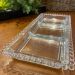 Kit 6 Petisqueiras Cristal Wolff Pearl 3 Divisórias 30x13cm