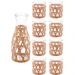 Kit 8 Copos Baixos 320ml Garrafa de Vidro 800ml Wolff Sisal Decorados para Mesa Posta Rústica