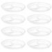 Kit 8 Petisqueiras De Cristal 23cm Wolff Pearl 3 Divisórias Doces Aperitivos Mesa Posta