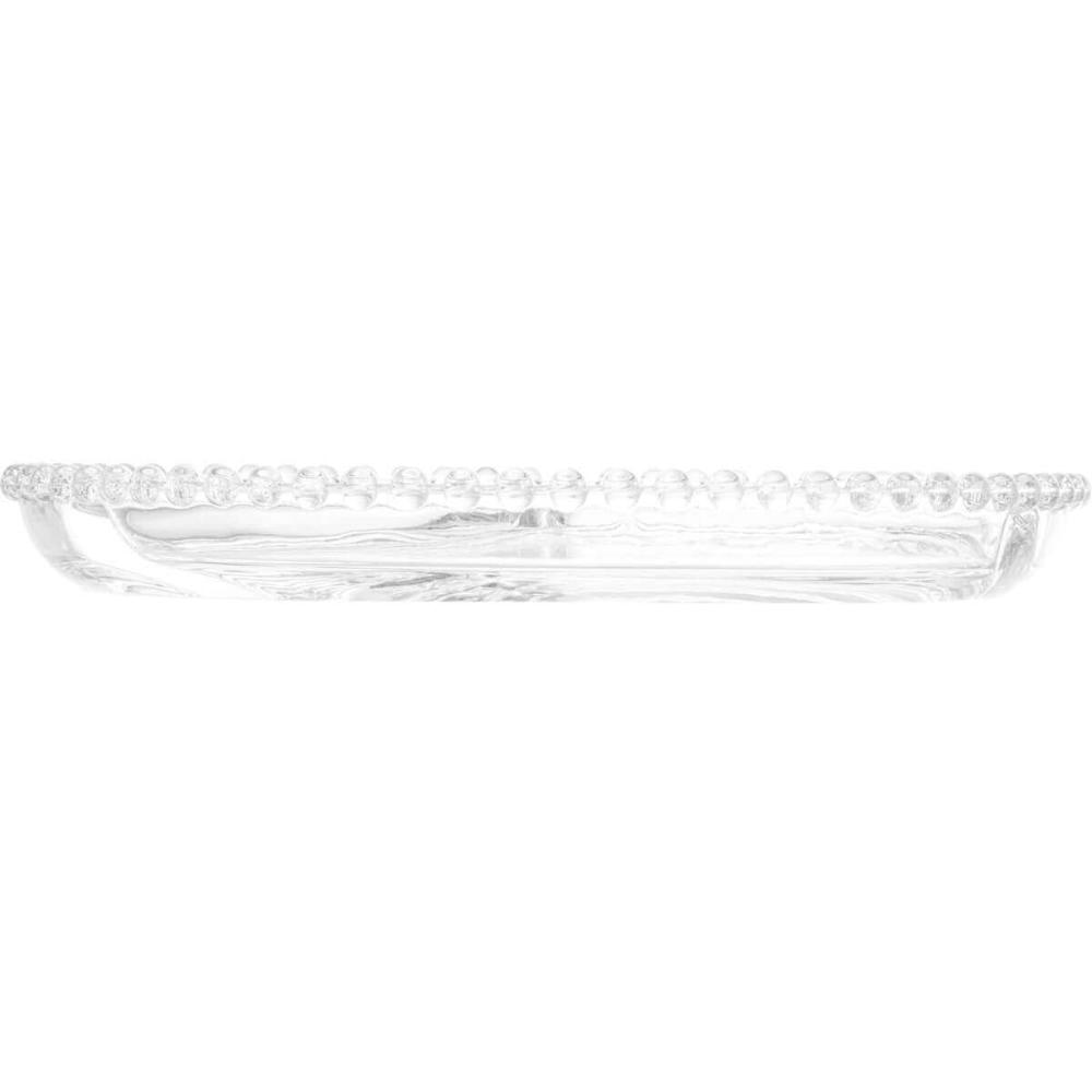 Kit 8 Petisqueiras De Cristal 23cm Wolff Pearl 3 Divisórias Doces Aperitivos Mesa Posta
