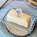 Manteigueira Wolff Pearl com Tampa Porta Manteiga de Cristal Pérolas 11cm Mesa Posta