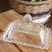 Manteigueira Wolff Pearl com Tampa Porta Manteiga de Cristal Pérolas 11cm Mesa Posta