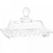 Manteigueira Wolff Pearl com Tampa Porta Manteiga de Cristal Pérolas 11cm Mesa Posta