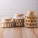 Pote Hermético Vidro com Sisal Tampa Madeira Wolff 750ml Por