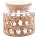 Pote Hermético de Vidro 520ml Sisal Tampa Madeira Porta Mantimentos Wolff
