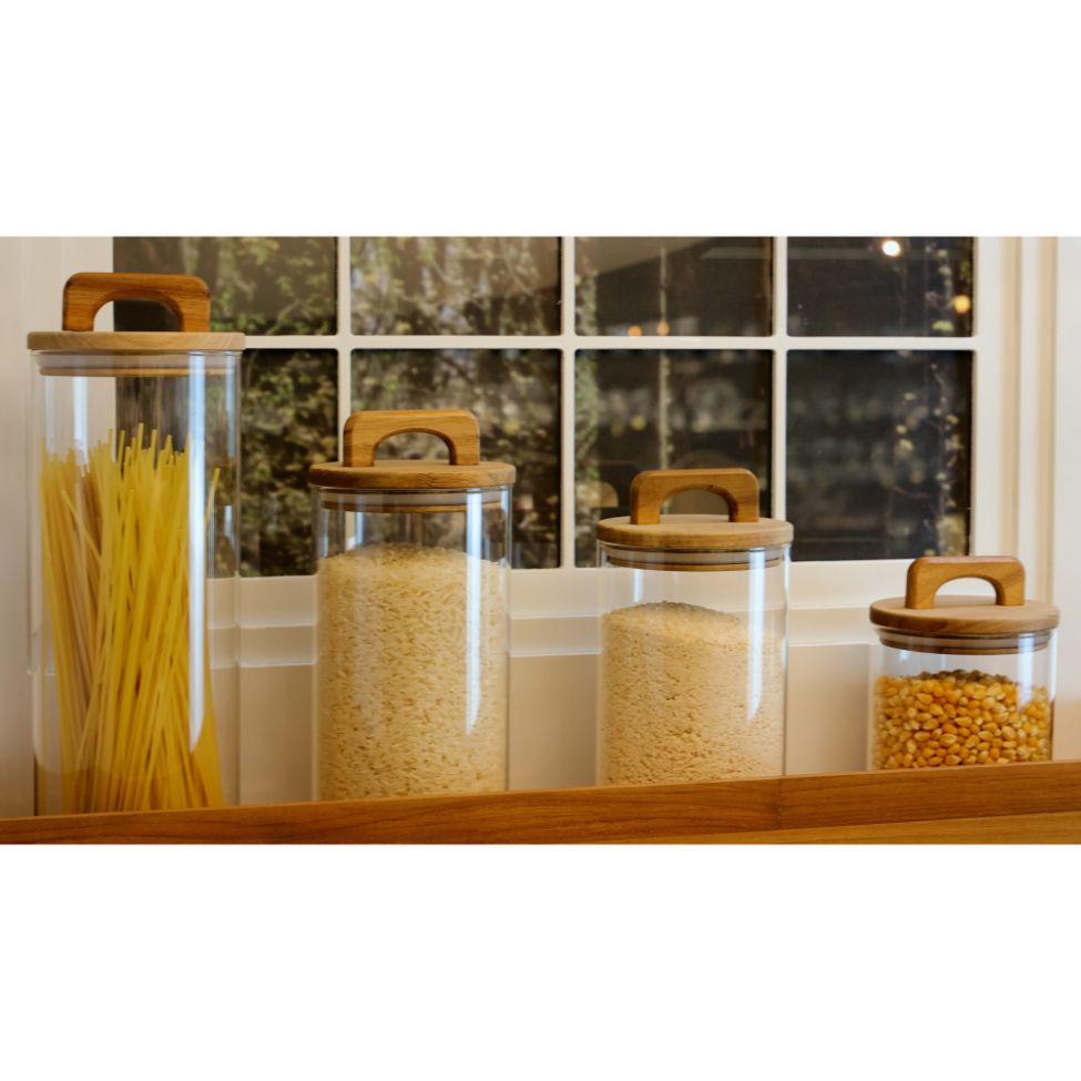 Pote para Mantimentos Acácia Transparente 1,25 L