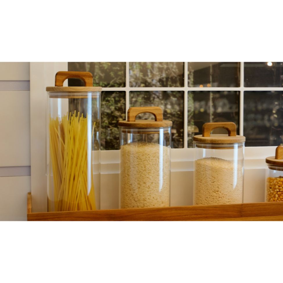 Pote para Mantimentos Acácia Transparente 1,7 L