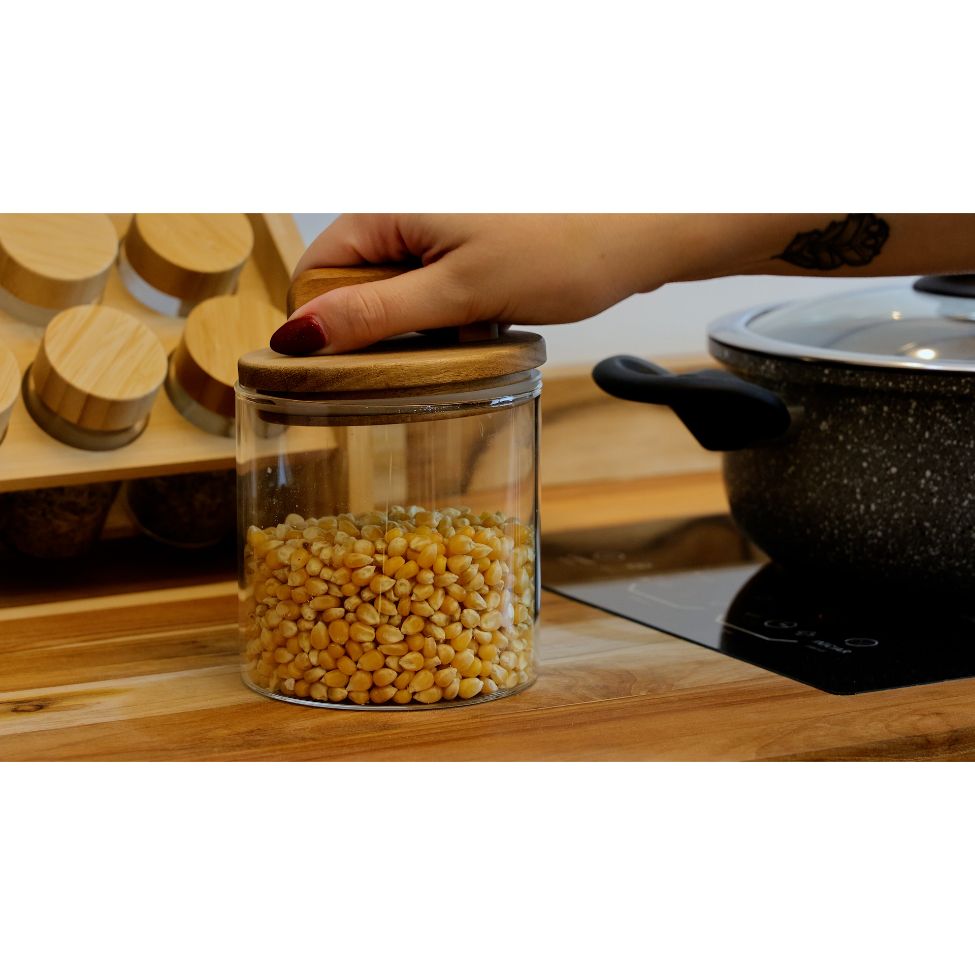 Pote para Mantimentos Acácia Transparente 700 ml