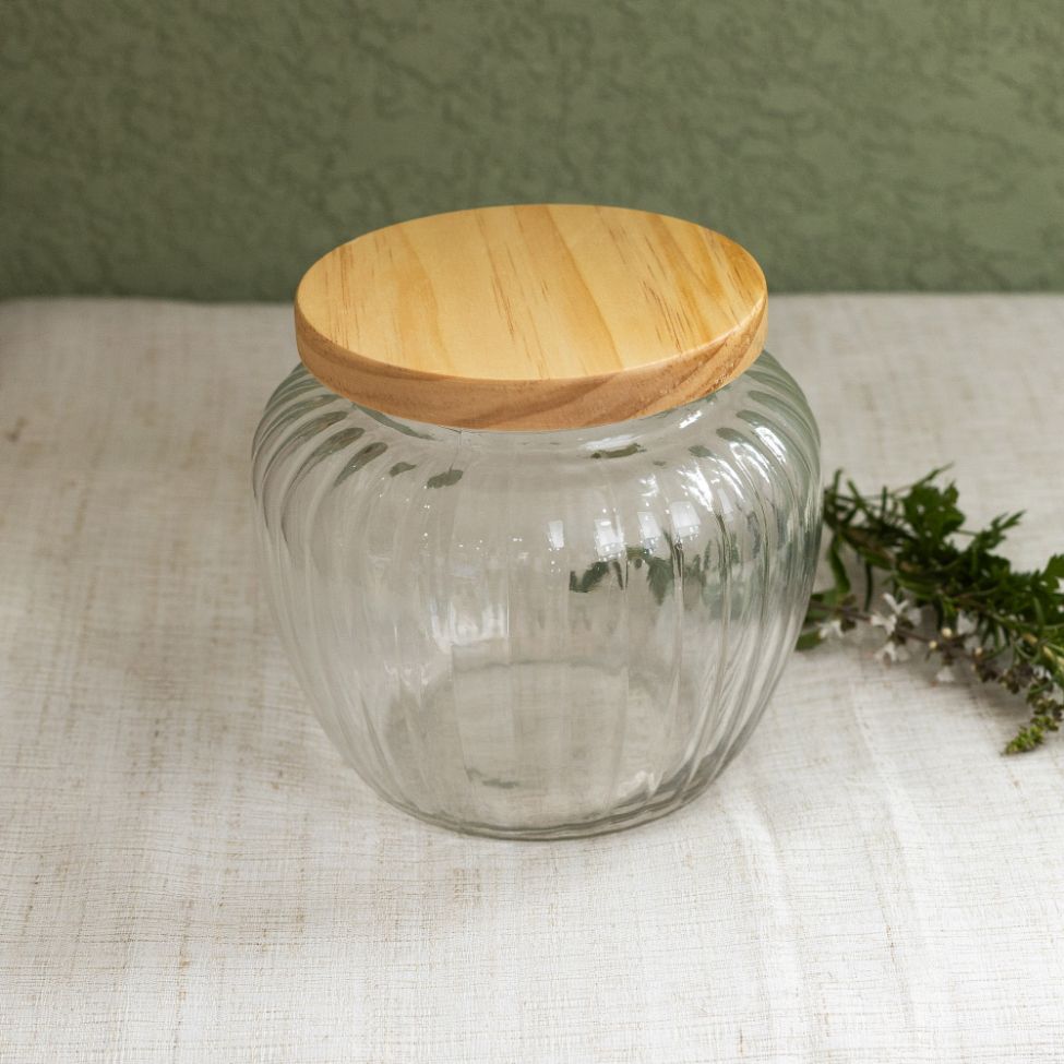 Pote para Mantimentos Pinus Transparente 1,3 L