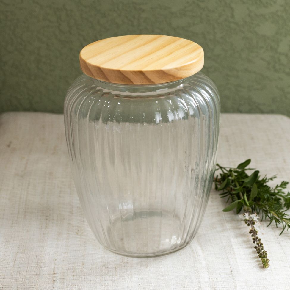 Pote para Mantimentos Pinus Transparente 1,9 L