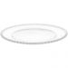 Prato Raso de Cristal Pearl Wolff 28cm com Bolinhas Mesa Posta Transparente