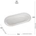 Travessa Oval de Cristal Pearl Wolff 30x15x2cm para Mesa Pos