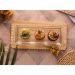 Travessa Retangular em Cristal Wolf Pearl 30x13x3cm Bandeja Decorativa para Servir