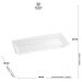 Travessa Retangular em Cristal Wolf Pearl 30x13x3cm Bandeja Decorativa para Servir