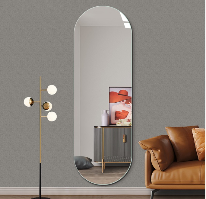 Espelho Decorativo Lapidado Oval 50x100cm