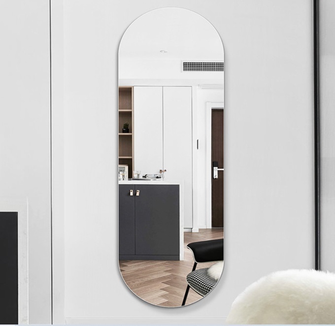 Espelho Decorativo Lapidado Oval 50x100cm