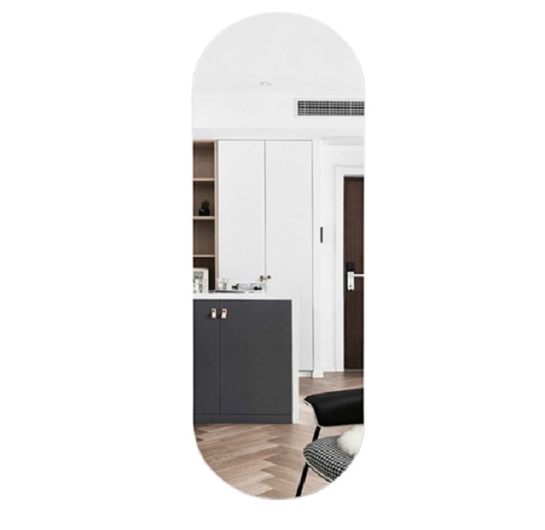 Espelho Decorativo Lapidado Oval 50x100cm