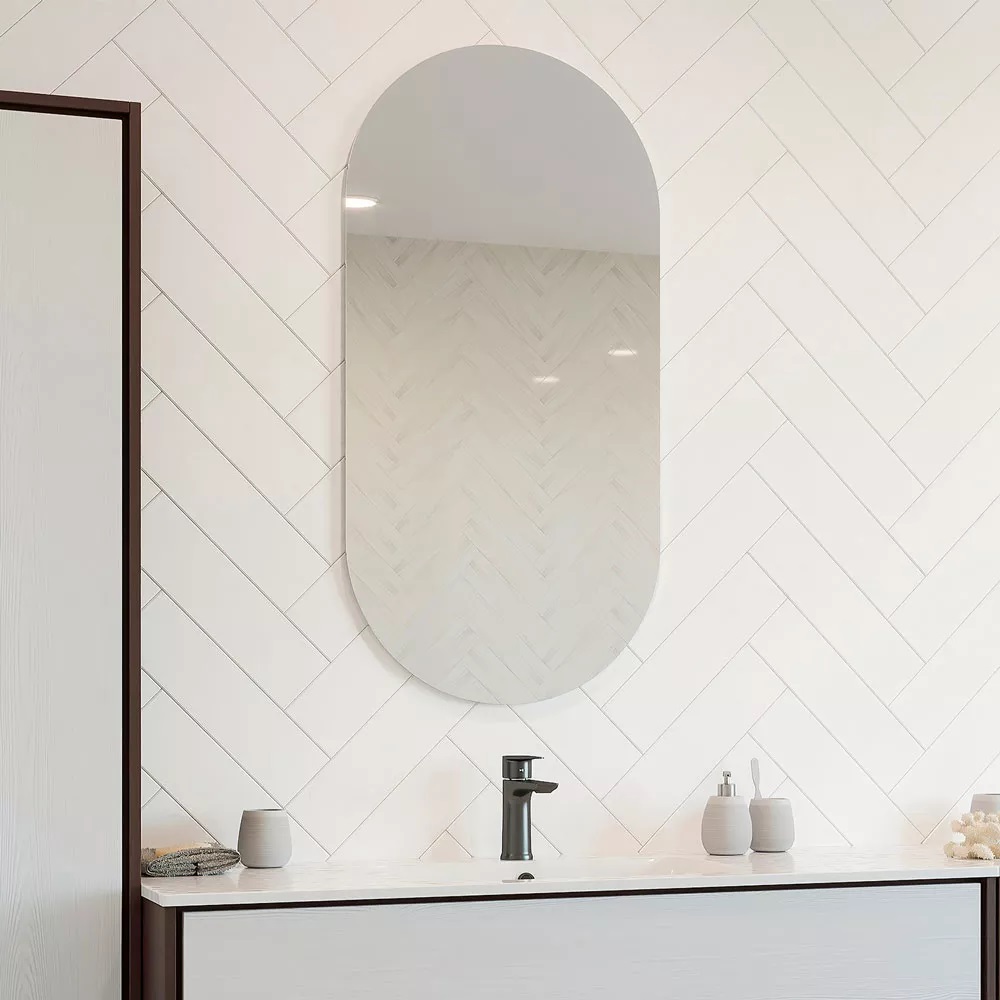 Espelho Decorativo Lapidado Oval 60x150cm