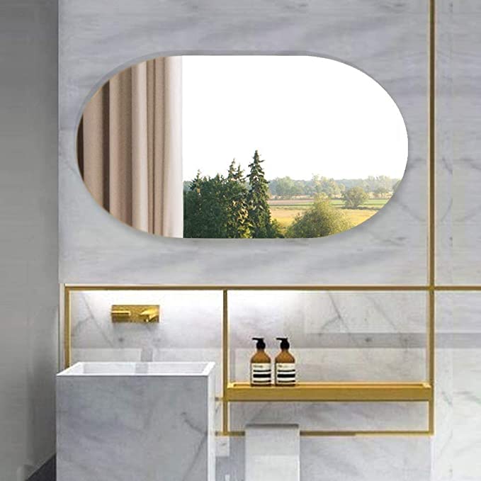 Espelho Decorativo Lapidado Oval 60x80cm