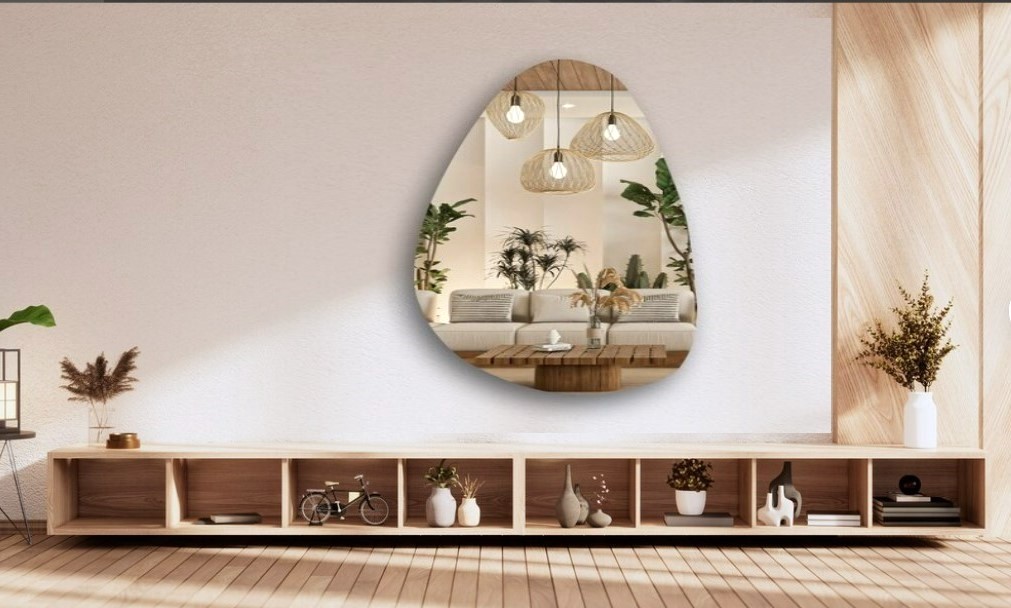 Espelho Decorativo Orgânico Lapidado 80X90 cm