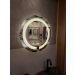 Espelho Jateado Lapidado Redondo 60cm Com Led Quente