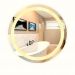 Espelho Jateado Redondo 60cm Com Led Quente Touch