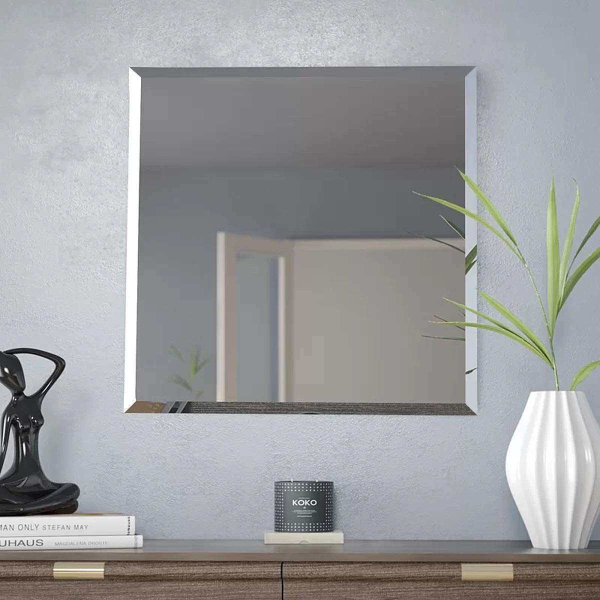 Espelho Lapidado Bisotê Iluminado com Led Frio - 100X100 cm