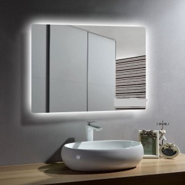 Espelho Lapidado Bisotê Iluminado com Led Frio - 50X90 cm