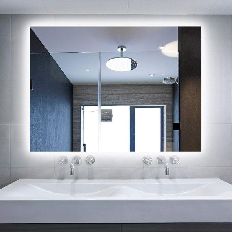 Espelho Lapidado Bisotê Iluminado com Led Frio - 60X80 cm