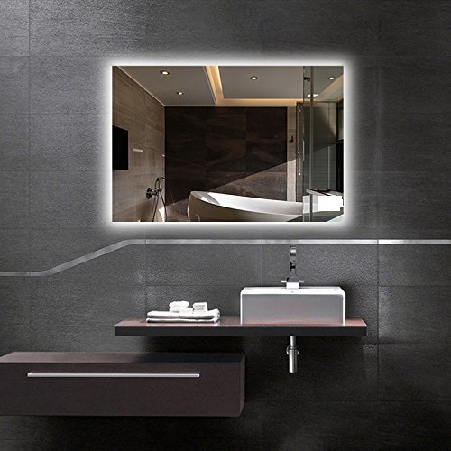 Espelho Lapidado Bisotê Iluminado com Led Frio - 60X90 cm